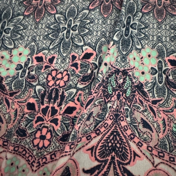 Loveappella Lauryn Maxi dress blues/pinks open keyhole type back stretch NWOT MP - Picture 5 of 11